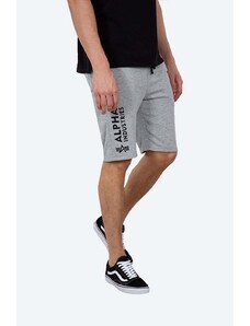 Kratke hlače Alpha Industries Basic za muškarce, boja: siva, 116364.17-grey