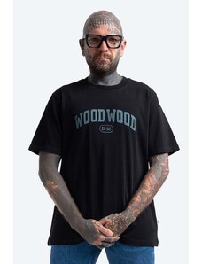 Pamučna majica Wood Wood Bobby IVY T-shirt boja: crna, s tiskom, 12135703.2489-GREYMEL
