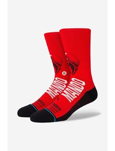 Čarape Stance Mando West boja: crvena, A545A22MAN-RED