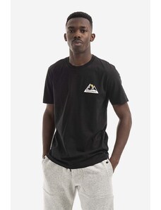 Pamučna majica Woolrich Logo Mountain Tee boja: crna, s tiskom, CFWOTE0061MRUT2926-8041