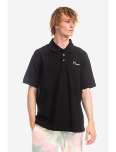 Pamučna polo majica CLOTTEE Frog Button Polo boja: crna, glatki model, CTPS1003.BLACK-BLACK