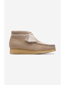 Cipele od brušene kože Clarks Originals Wallabee Boot Sand boja: bež, 26171993