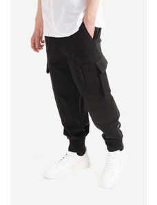 Neil Barrett Hlače Neil Barett Hybrid Workwear Loose Sweatpants za muškarce, boja: crna, cargo kroj, BJP019CH.S018S.01-black
