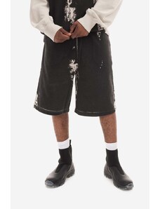Pamučne kratke hlače A-COLD-WALL* Relaxed Studio Shorts boja: crna, ACWMB156-BLACK