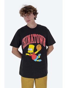 Pamučna majica Market Chinatown Market x The Simpsons Air Bart Arc T-shirt boja: crna, s tiskom, CTM1990348-white