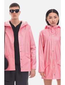 Jakna Rains Essential Jacket boja: ružičasta, za prijelazno razdoblje, oversize, 12010-PINK.SKY