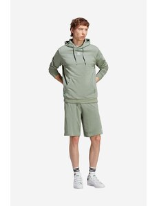 Dukserica adidas Originals Ess+ Hoody H za muškarce, boja: zelena, s kapuljačom, glatka, HR2962-green