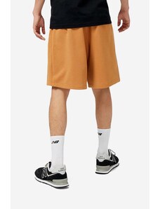 Pamučne kratke hlače New Balance boja: narančasta