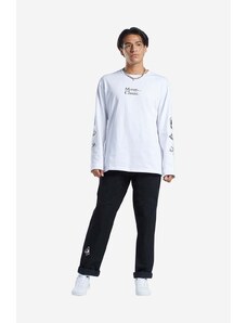 Pamučna majica dugih rukava Reebok Classic Skateboard Longsleeve Tee boja: bijela, s tiskom, HT8175-white