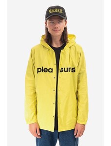 Kišna jakna PLEASURES Keys Coaches Jacket za muškarce, boja: žuta, za prijelazno razdoblje, P22F015