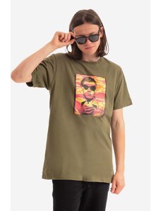 Pamučna majica Maharishi Warhol Polaroid Portrait T-Shirt OCJ boja: zelena, s tiskom, 9711.OLIVE-OLIVE