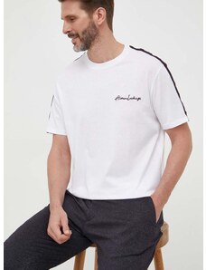 Pamučna majica Armani Exchange boja: bijela, s aplikacijom