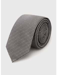 Kravata s dodatkom svile HUGO boja: siva
