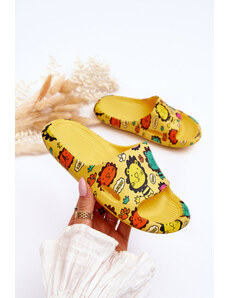 Kesi Children's lightweight foam slippers Lion Yellow Esther theme