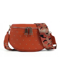 Luksuzna Talijanska torba od prave kože VERA ITALY "Dermina", boja narančasta, 13x23cm