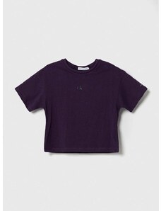 Pamučna majica Calvin Klein Jeans boja: bordo