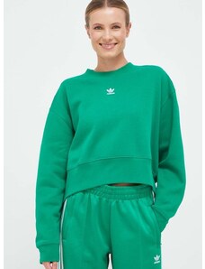 Dukserica adidas Originals za žene, boja: zelena, s aplikacijom