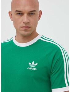 Pamučna majica adidas Originals boja: zelena, s tiskom