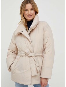 Pernata jakna Calvin Klein za žene, boja: bež, za zimu