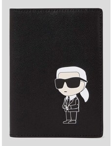 Kožni etui za kartice Karl Lagerfeld boja: crna