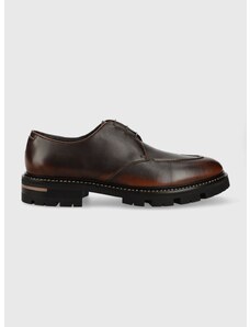 Kožne cipele BOSS Terry-T za muškarce, boja: smeđa, 50499852