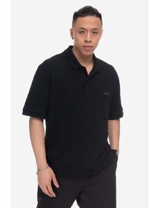 Neil Barrett Polo majica Neil Barett za muškarce, boja: crna, s aplikacijom, PBJT143.U500-3158