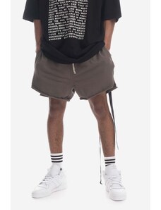 Kratke hlače Rick Owens Knit za muškarce, boja: smeđa, DU01C6374.RIG.DUST-BLACK