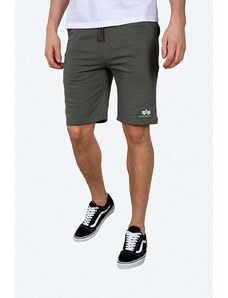 Kratke hlače Alpha Industries za muškarce, boja: zelena, 116363.142-OLIWKOWY