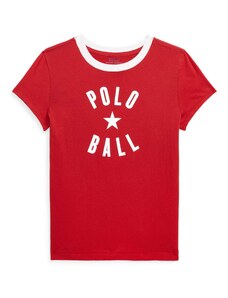 Polo Ralph Lauren Majica crvena / bijela