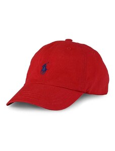 Pamučna kapa za djecu Polo Ralph Lauren boja: crvena, glatka