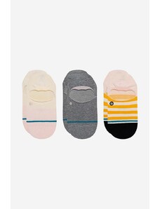 Čarape Stance Absolute 3-pack za žene, boja: siva, W145A22ABS-LAV