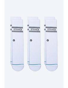 Čarape Stance Basic 3-pack boja: bijela, A556D20SRO-WHT