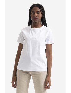 Pamučna majica Woolrich Logo T-shirt boja: bijela, CFWWTE0056FRUT2979-8041
