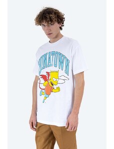 Pamučna majica Market Chinatown Market x The Simpsons Devil Arc T-shirt boja: bijela, s tiskom, CTM1990342-white