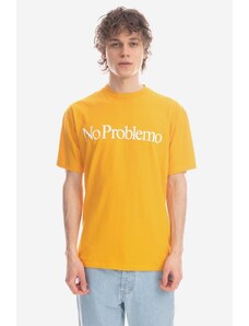 Pamučna majica Aries No Problemo SS Tee boja: žuta, s tiskom, Koszulka Aries No Problemo SS Tee, AR60002