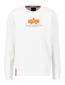 ALPHA INDUSTRIES Sweater majica siva / narančasta / bijela