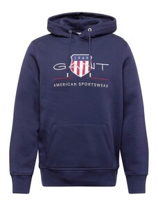 GANT Sweater majica morsko plava / svijetlosiva / crvena / bijela