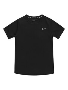 NIKE Tehnička sportska majica 'MILER' svijetlosiva / crna