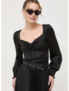Bluza Guess za žene, boja: crna, glatka
