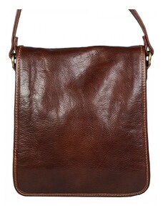 Luksuzna Talijanska torba od prave kože VERA ITALY "Brando", boja smeđa, 24x22cm