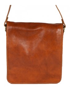 Luksuzna Talijanska torba od prave kože VERA ITALY "Kaleo", boja konjak, 24x22cm
