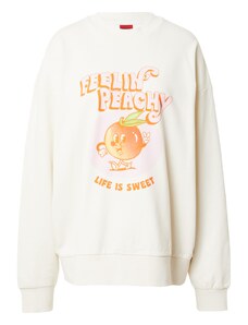 HUGO Sweater majica 'Drisina' menta / narančasta / pastelno roza / bijela