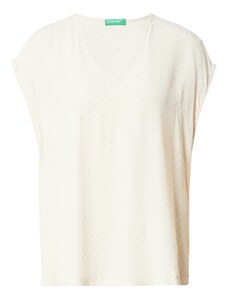 UNITED COLORS OF BENETTON Bluza boja pijeska / bijela