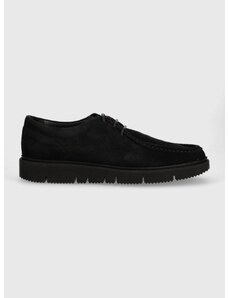 Cipele od brušene kože GARMENT PROJECT Eilo Vibram Low za muškarce, boja: crna, GP2469
