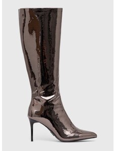 Čizme Steve Madden Lovable za žene, boja: srebrna, s tankom potpeticom, SM11002618
