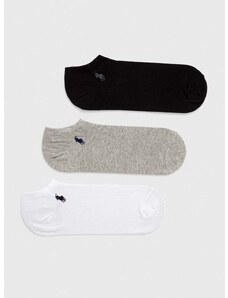 Čarape Polo Ralph Lauren 3-pack za muškarce, boja: crna