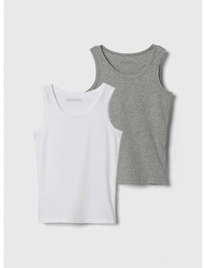 Dječja majica kratkih rukava United Colors of Benetton 2-pack boja: siva, glatki model