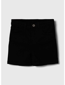Dječje traper kratke hlače Guess boja: crna, glatki materijal, podesivi struk