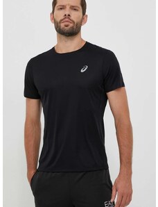 Majica kratkih rukava za trčanje Asics Core boja: crna, glatki model