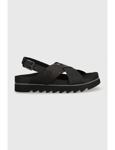 Kožne sandale Timberland Santamonica Sun Xband za žene, boja: crna, A23FE-BLACK